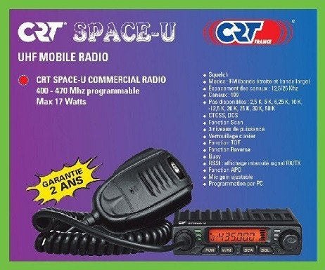 CRT Space-U 70cm FM tranceiver, Telecommunicatie, Ophalen of Verzenden, Nieuw, Zender en Ontvanger