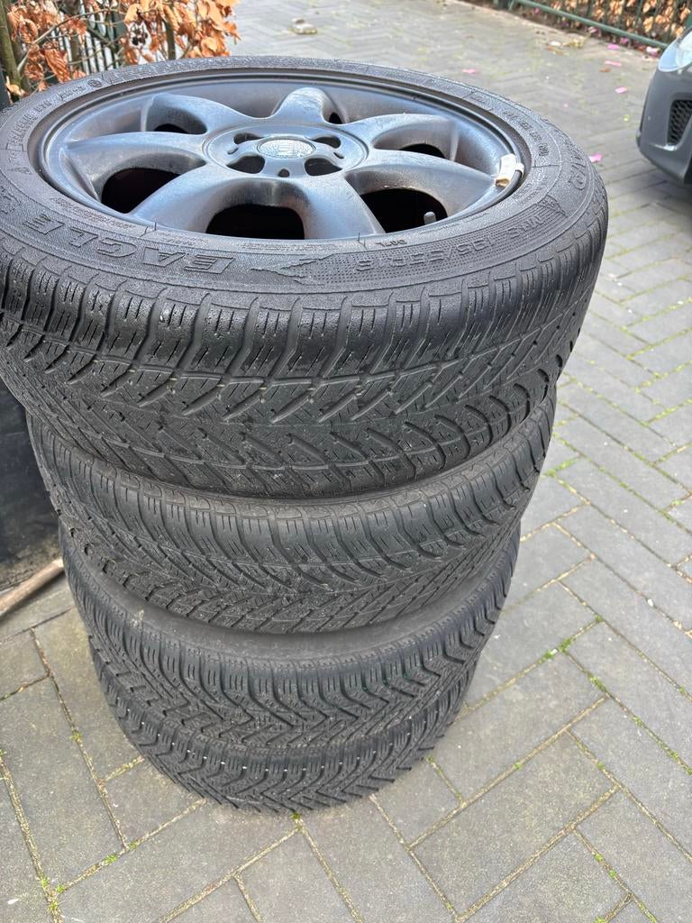 Winterbanden set Mini Cooper R50/R53 - 195/55/R16, Auto-onderdelen, Banden en Velgen, Gebruikt, 16 inch, Banden en Velgen, Personenwagen