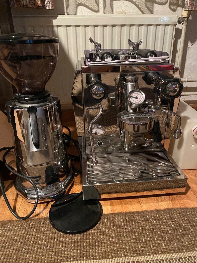 ECM Giotto Premium en Macap MC4 set, 10 kopjes of meer, Ophalen, Gebruikt, Espresso apparaat