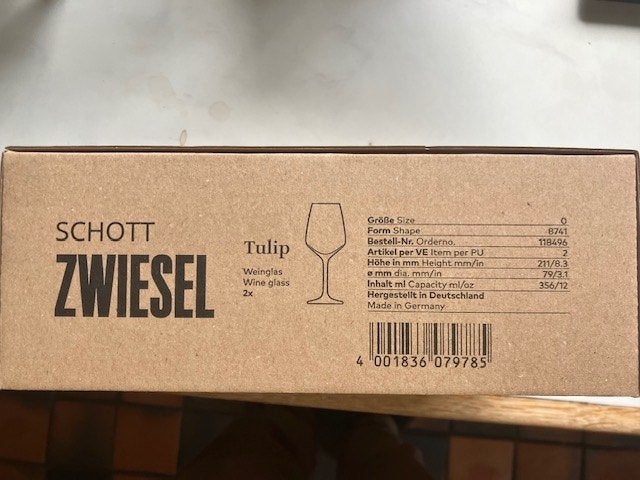 6 Schott Zwiesel wijnglazen , model tulp, tritan kristal, Ophalen of Verzenden, Nieuw, Overige typen