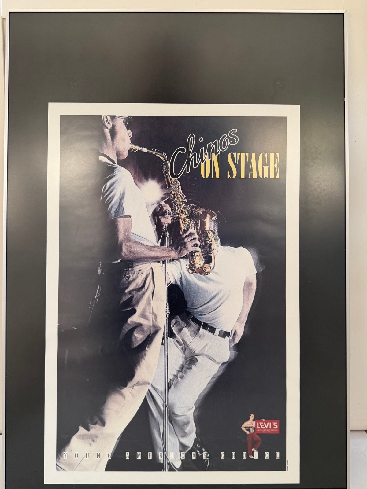 3x Aluminium Wissellijsten met Levi's Chinos Posters, Huis en Inrichting, Ophalen, Gebruikt, Posterlijst, Met afbeelding