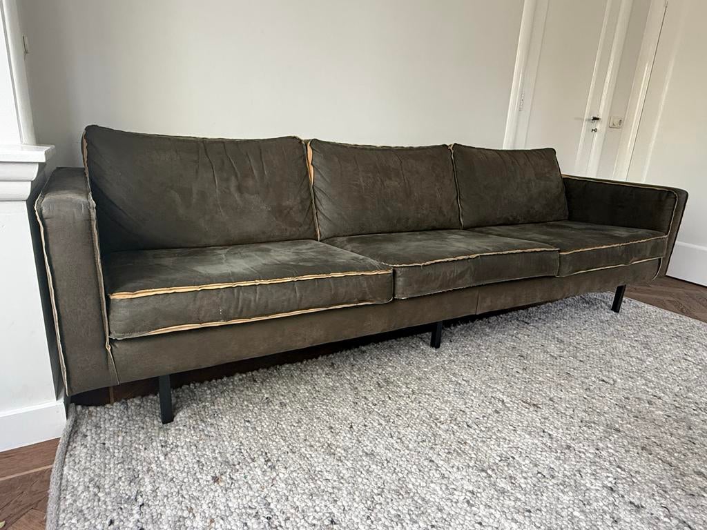 Woood BePure Rodeo 4-zits bank groen, Ophalen, Gebruikt, 75 tot 100 cm, Rechte bank