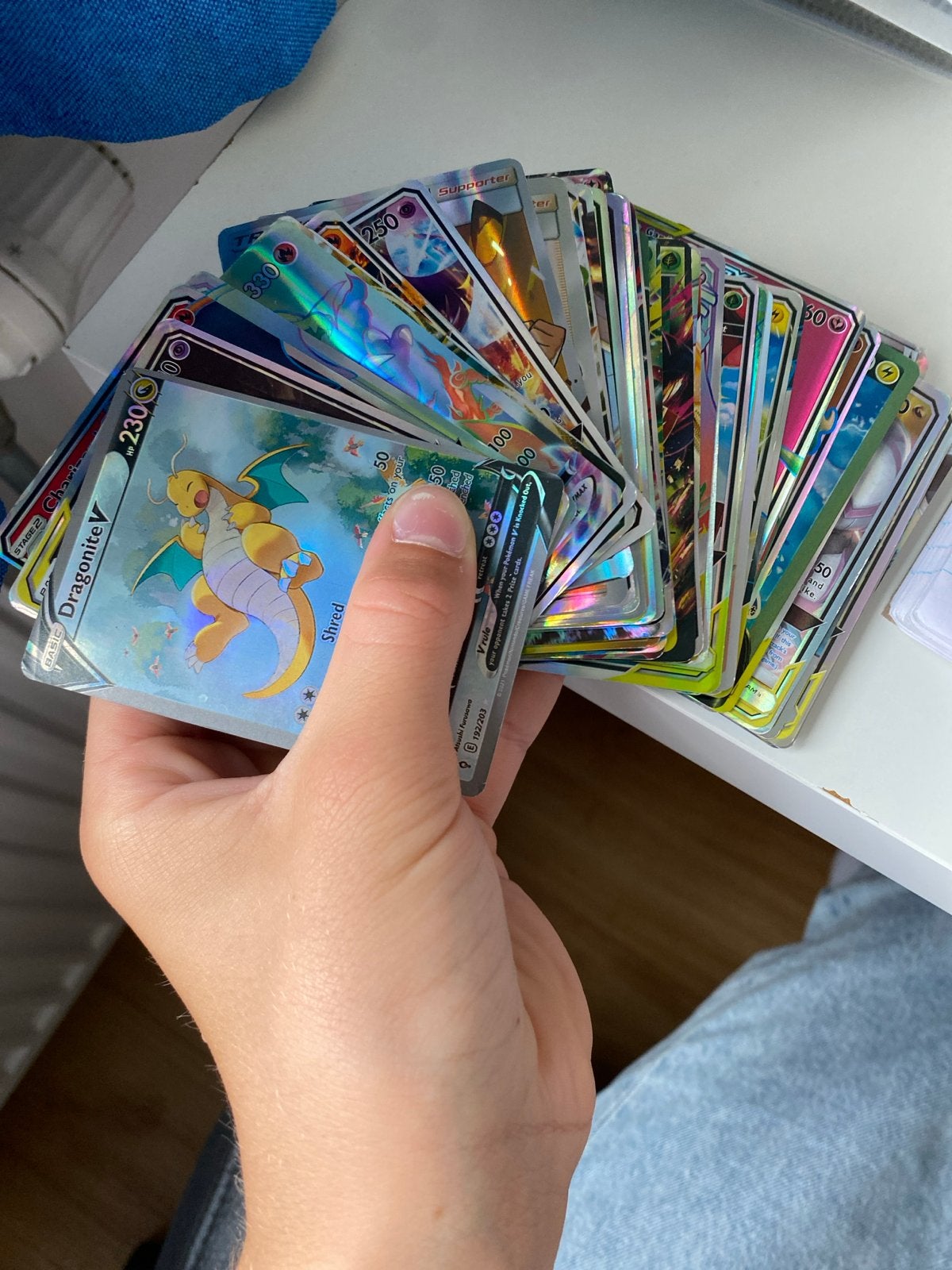 Pokémon kaarten (misschien nep), Ophalen of Verzenden, Zo goed als nieuw, Meerdere kaarten, Foil