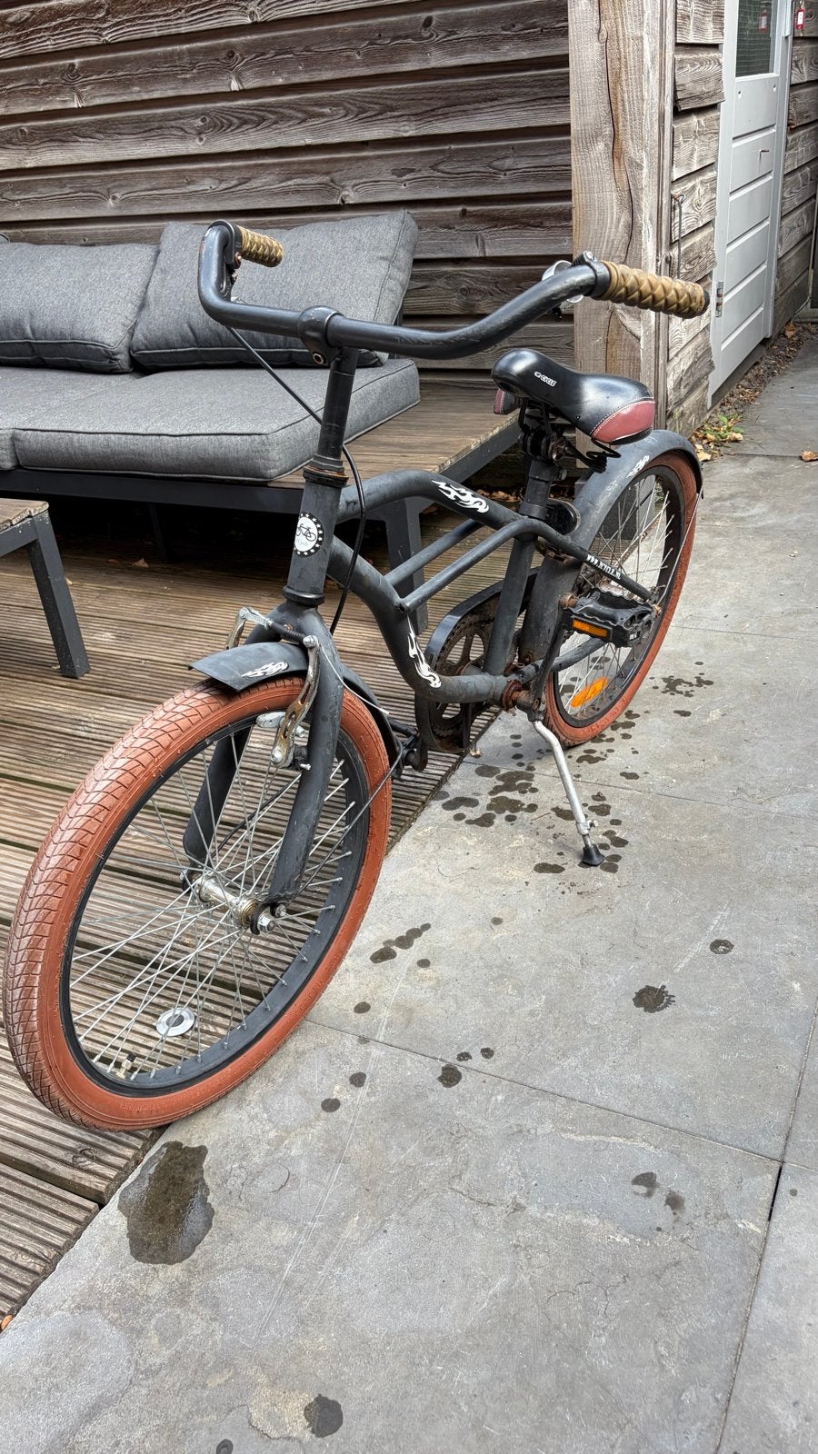 Stoere 20 inch fiets met lekke band, Ophalen, Gebruikt, 20 inch of meer