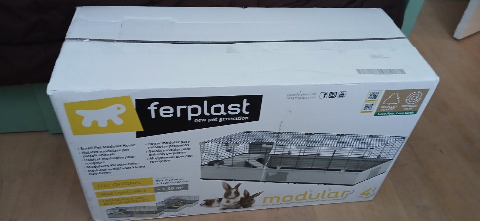 Ferplast modulair kooi voor cavia's en konijnennieuw in doos, Ophalen of Verzenden, Nieuw, Overige typen