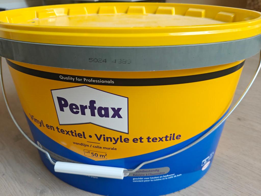 Perfax Vinyl en textiel wandlijm - 50 m², Ophalen, Nieuw, Wit
