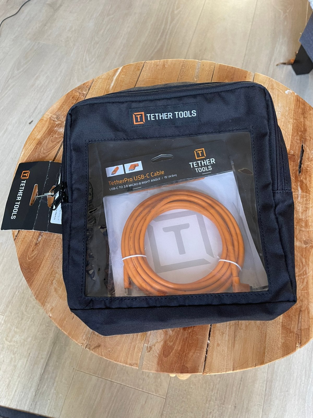 Tether Tools TetherPro USB-C naar Micro-B 4.6m kabel Oranje, Ophalen of Verzenden, Zo goed als nieuw, Overige typen