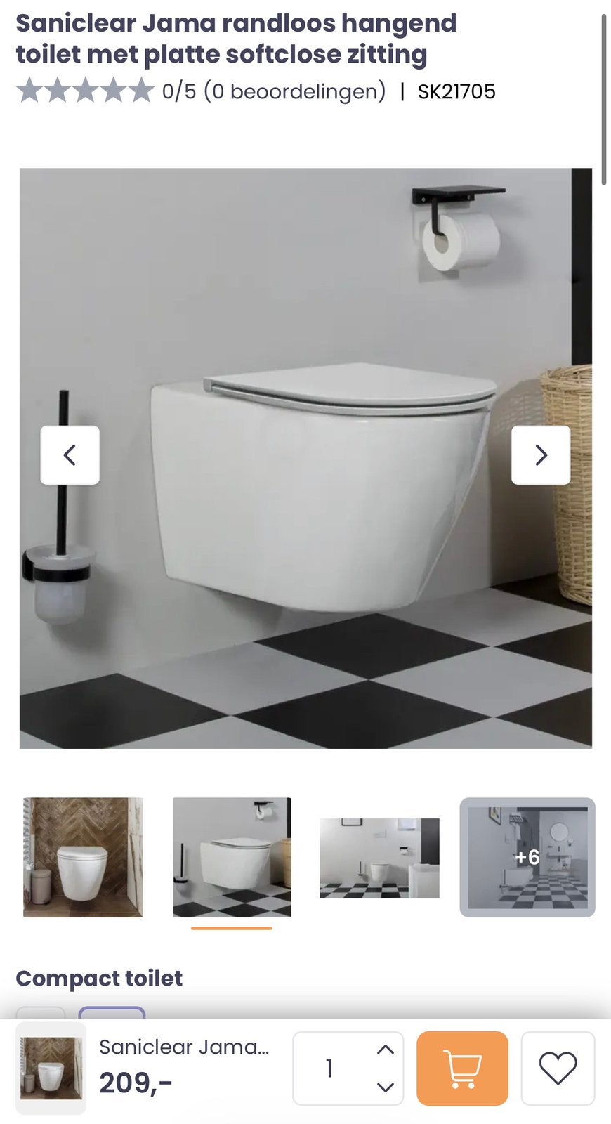 Toilet pot van Saniclear (Jama) - nieuw!, Ophalen, Nieuw