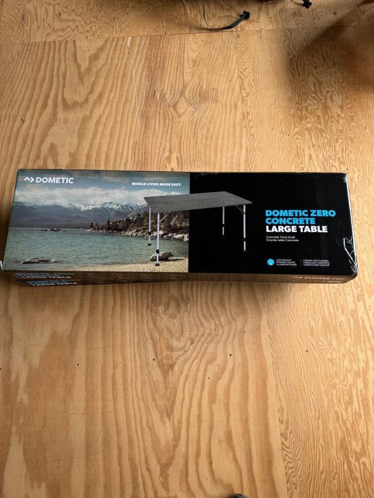 2x Dometic zero concrete large table - nieuw, Ophalen, Nieuw, Campingtafel
