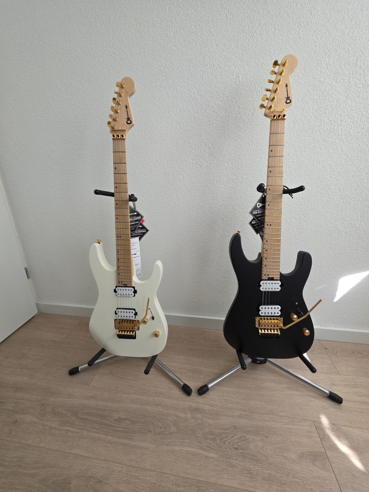 Charvel Pro Mod DK24 HH FR - Snow White & Satin Black, Ophalen, Zo goed als nieuw, Solid body, Overige merken