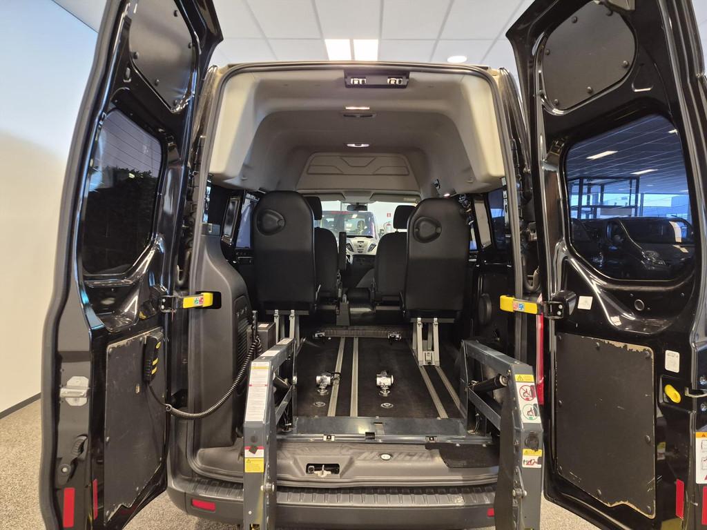 Ford Transit Custom L1H2 Rolstoelbus (airco), Auto's, 13 km/l, Gebruikt, Zwart, 4 cilinders