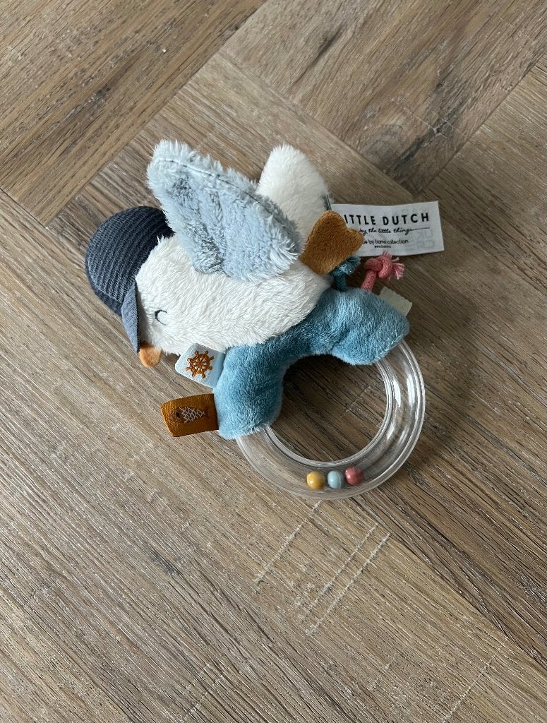 ZGAN Little Dutch vogel zeemeeuw bijtring rammelaar baby, Ophalen of Verzenden, Zo goed als nieuw, Overige typen