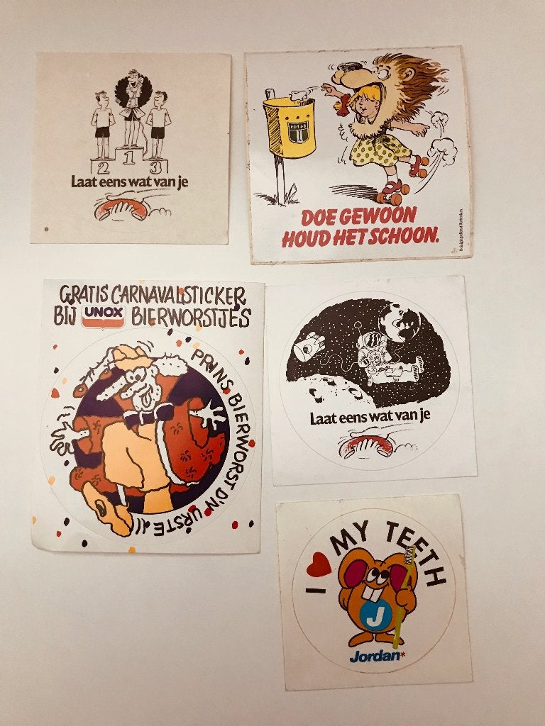 Vintage Sticker Collectie: Unox, Jordan, en meer, Ophalen of Verzenden, Nieuw, Merk