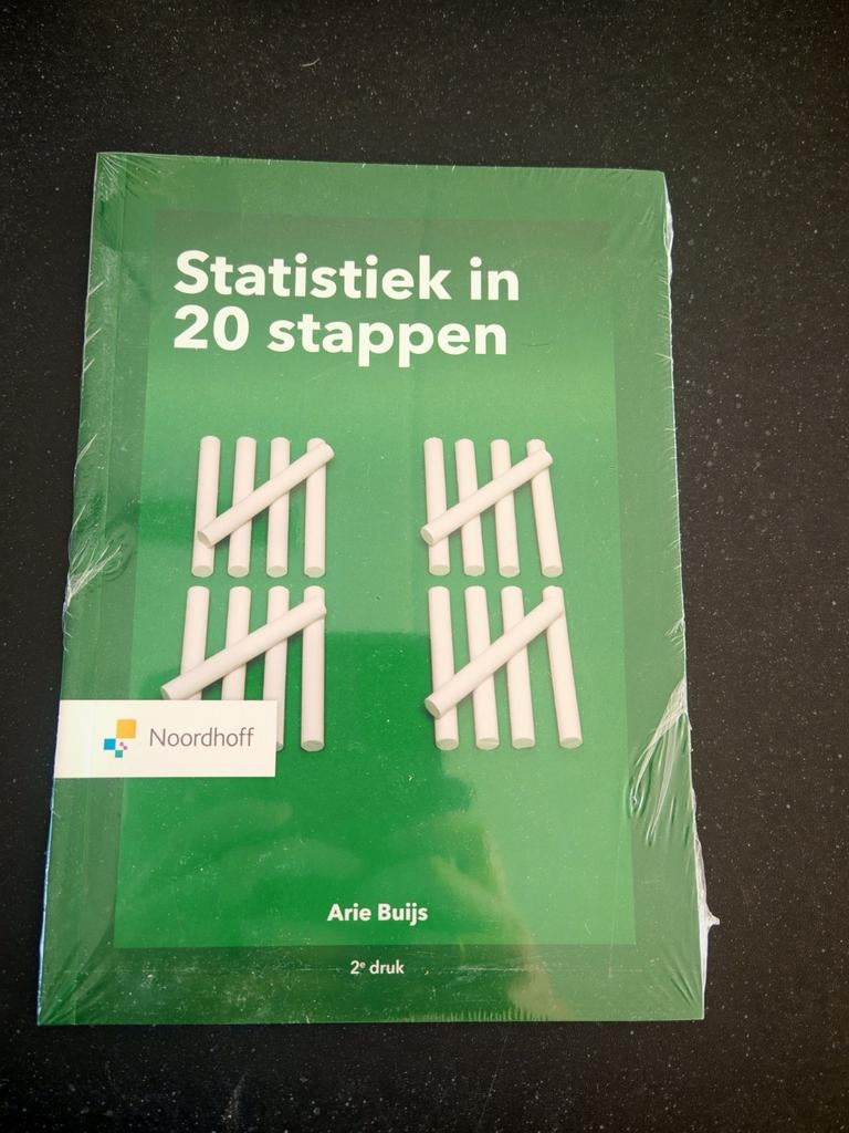 Statistiek in 20 stappen - Arie Buijs (2e druk), Boeken, Studieboeken en Cursussen, Arie Buijs, Nieuw, Gamma, HBO