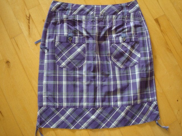 Rok, paars geruite leuk rokje. Zomers, boven knie. Mooi. 40, Kleding | Dames, Ophalen of Verzenden, Zo goed als nieuw, Paars, Boven de knie