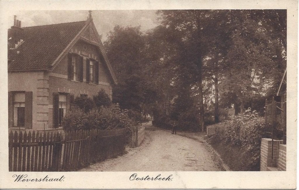 Oosterbeek (Gld.) Weverstraat, gelopen 1923, Ophalen of Verzenden, 1920 tot 1940, Gelopen, Gelderland