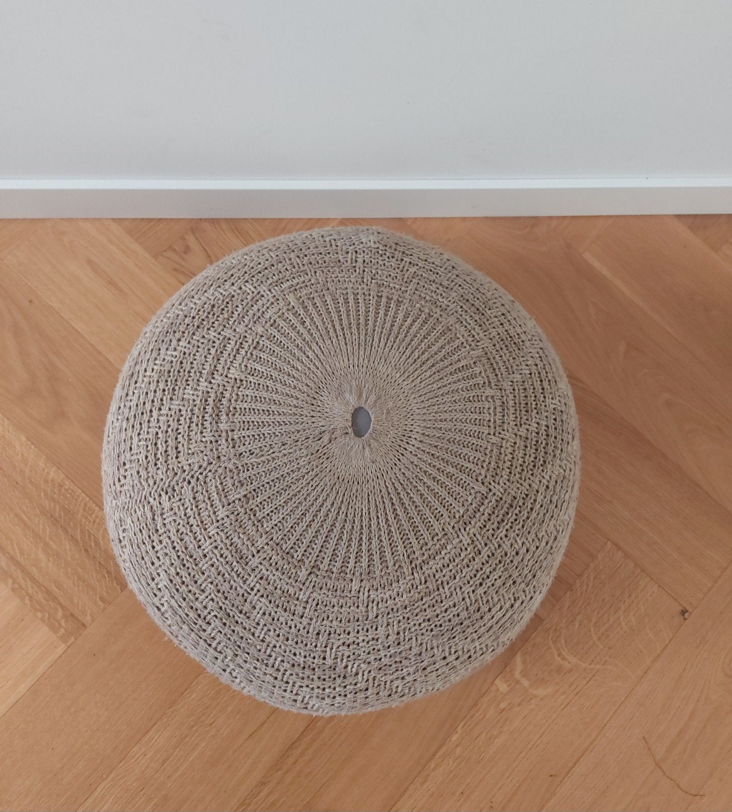 Gebreide Ikea poef, Ophalen, Overige materialen, Minder dan 50 cm, Rond