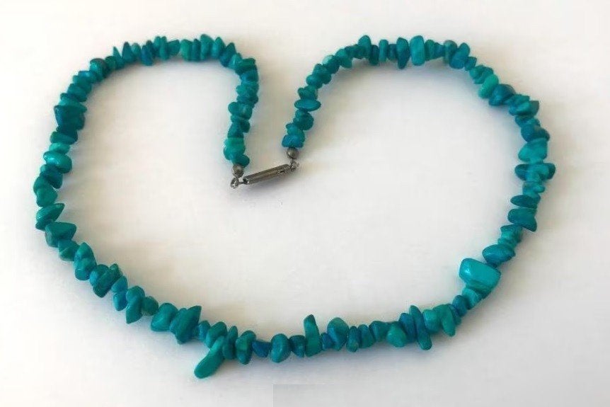 Prachtige armband ketting met Turquoise Turkoois, Sieraden, Tassen en Uiterlijk, Kettingen, Ophalen, Blauw, Zo goed als nieuw
