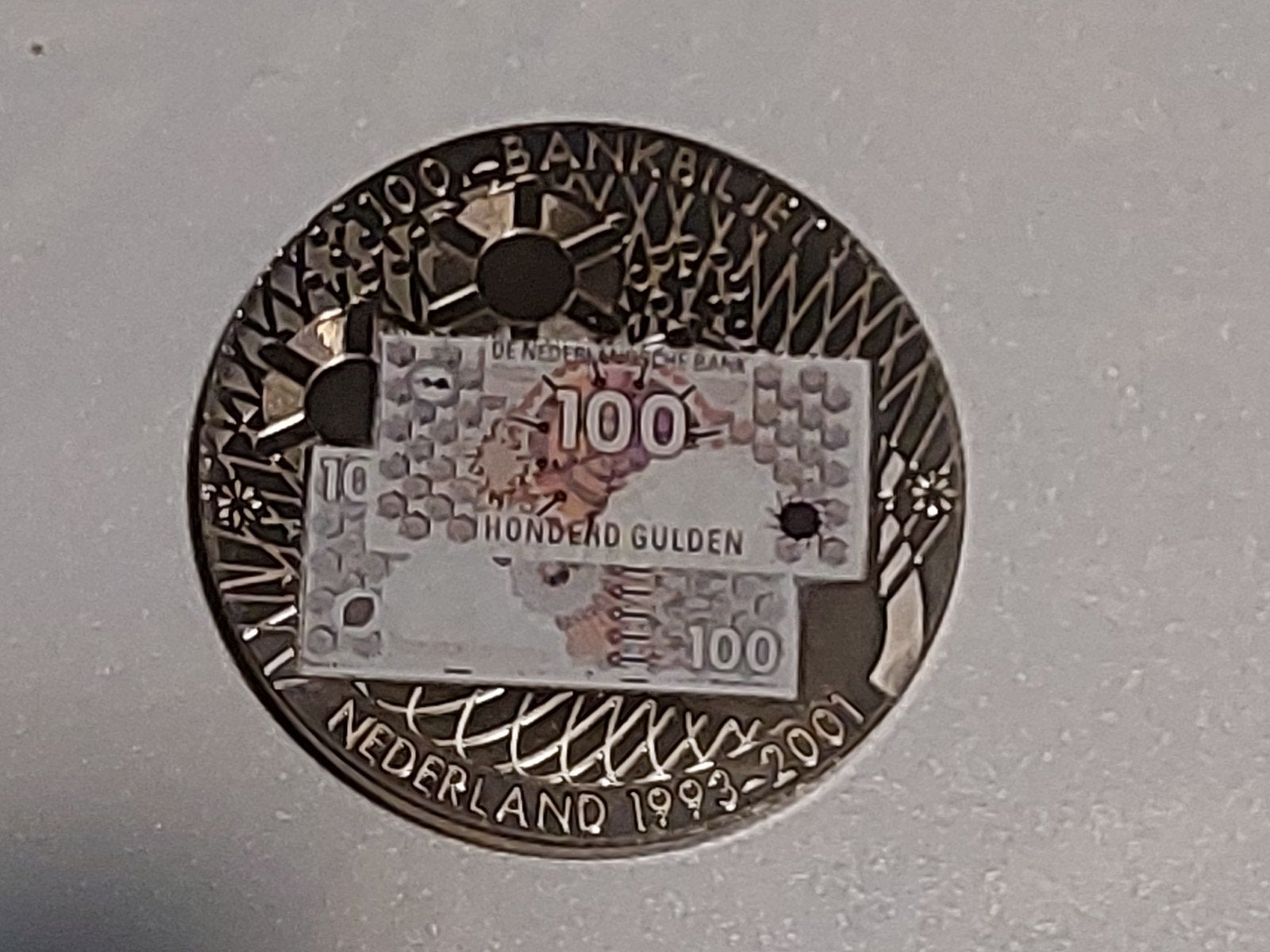 100 Gulden In Munt Met Certificaat., Postzegels en Munten, Munten en Bankbiljetten | Verzamelingen, Ophalen of Verzenden, Nederland