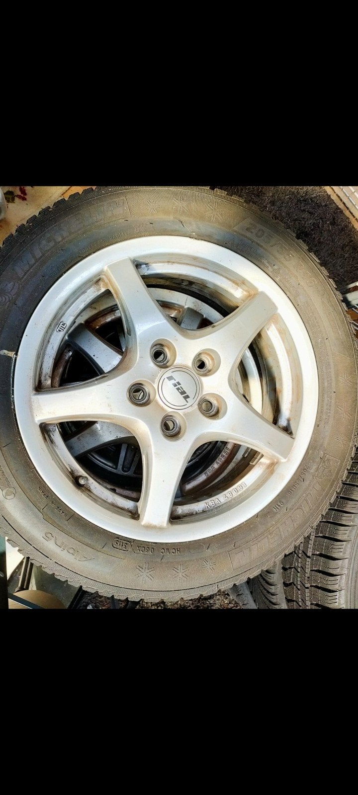 Set reservebanden met goed profiel op lichtmetalen velgen, Gebruikt, 16 inch, Banden en Velgen, All Season