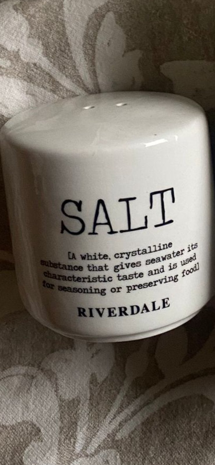 Riverdale zout pot, Huis en Inrichting, Ophalen of Verzenden, Zo goed als nieuw