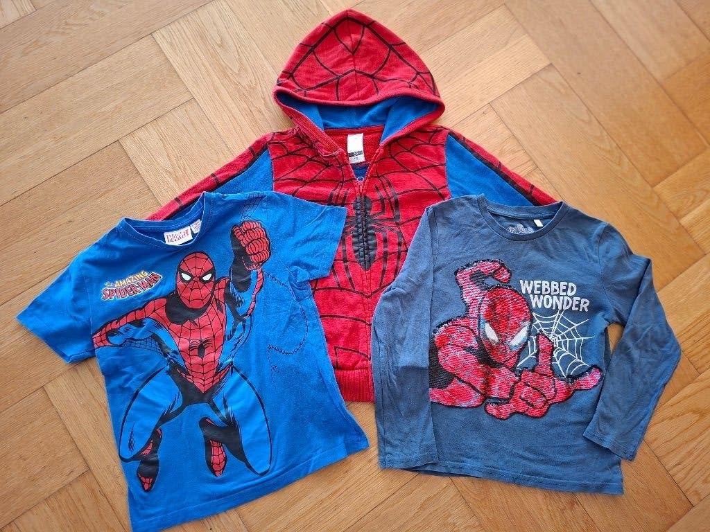 Spiderkleding maat 122, Jongen of Meisje, Overige typen, Gebruikt, Diverse merken