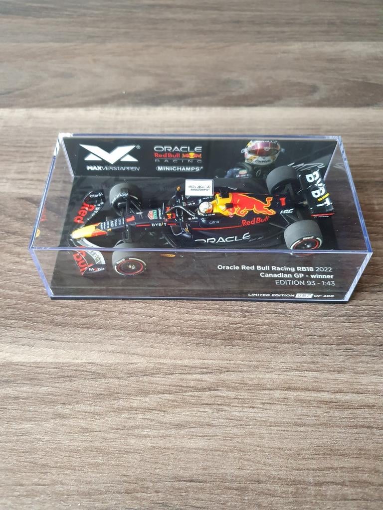 Max verstappen RB18 winnaar Canada 2022 schaal 1/43, Verzenden, Nieuw, Formule 1