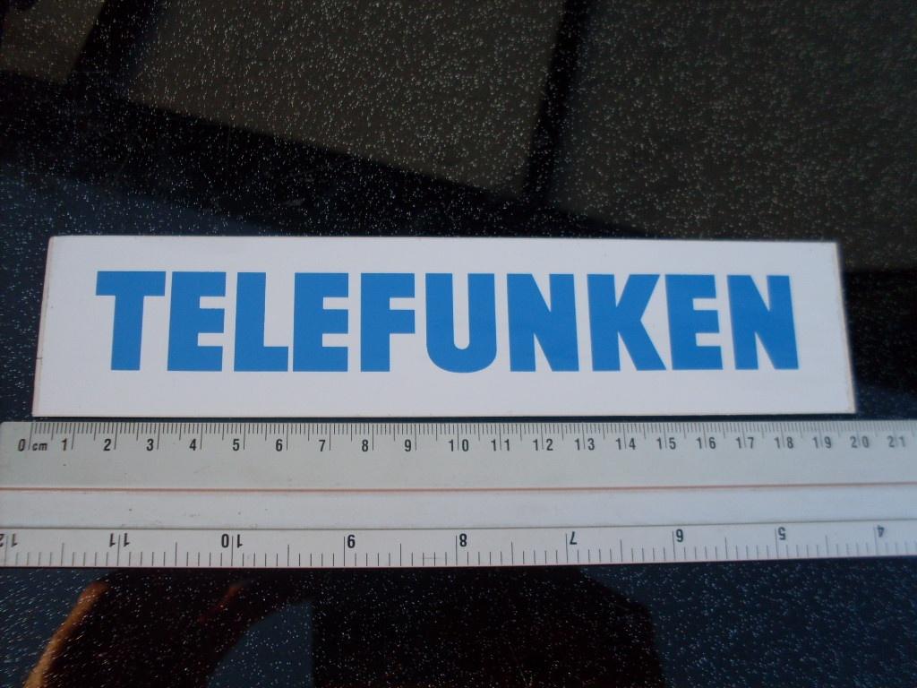 sticker telefunken logo, Verzamelen, Stickers, Verzenden, Zo goed als nieuw, Merk