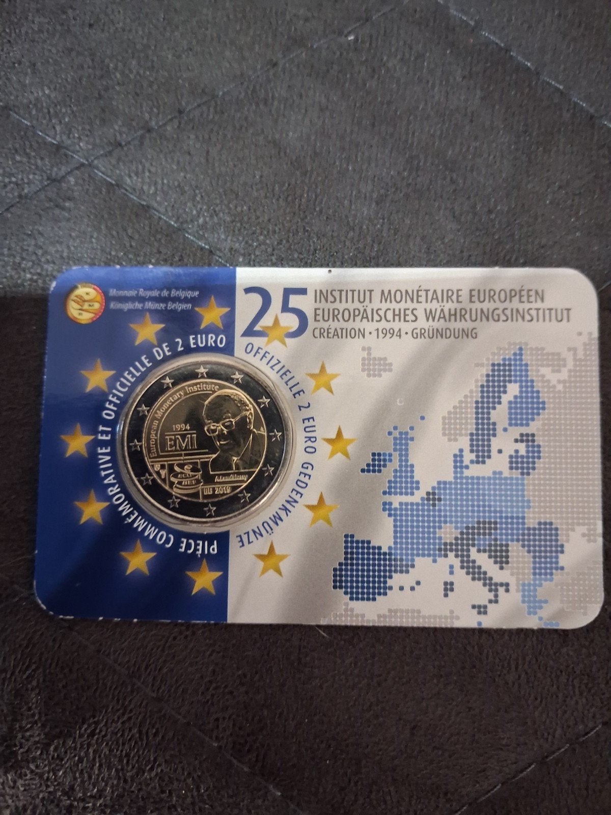 coincard 2 euro 25 jaar oprichting EMI, Postzegels en Munten, Ophalen of Verzenden, België