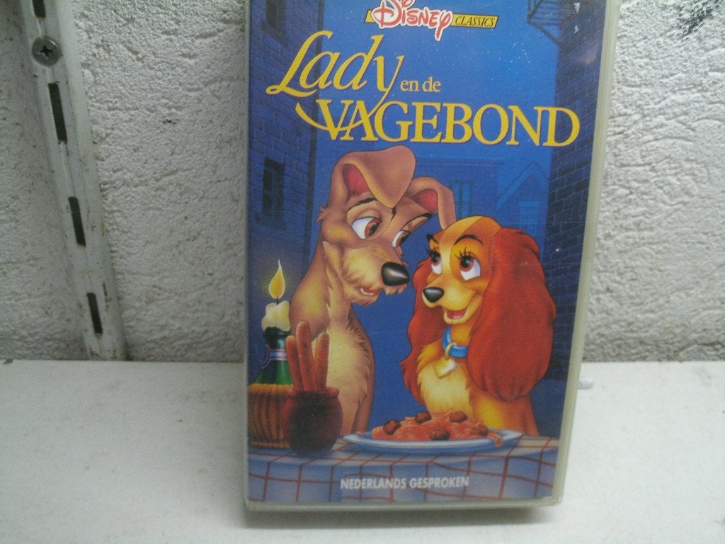 vhs 166a lady en de vagebond, Alle leeftijden, Ophalen of Verzenden, Zo goed als nieuw