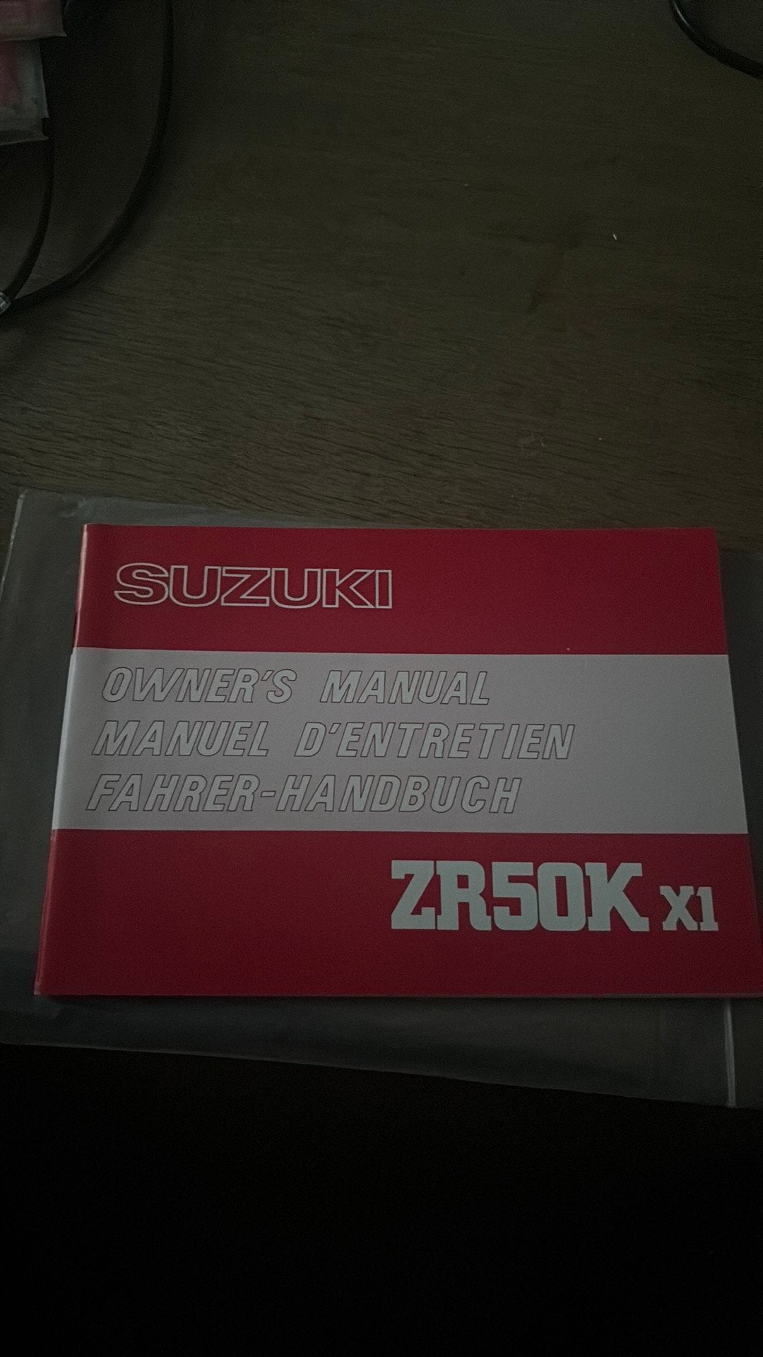 Suzuki zr50 owners manual, Ophalen of Verzenden