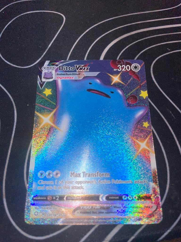 Ditto Vmax SV119/SV122, Hobby en Vrije tijd, Verzamelkaartspellen | Pokémon, Ophalen of Verzenden, Zo goed als nieuw