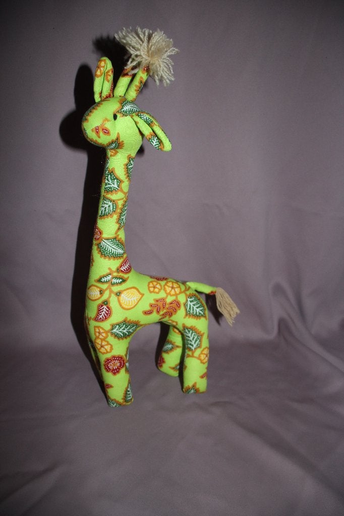 ZGAN Batik buddy giraf - 44cm - Knuffel pluche, Kinderen en Baby's, Groen, Giraf, Ophalen of Verzenden, Zo goed als nieuw