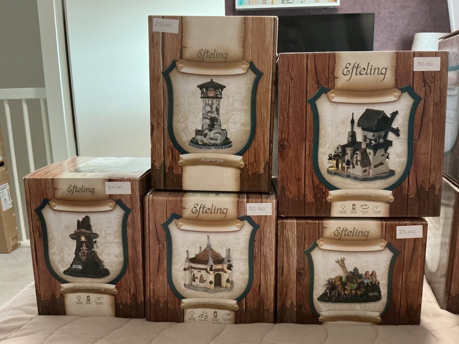 Grote collectie Efteling huisjes, figuren alleen in een koop, Verzamelen, Ophalen, Gebruikt, Beeldje of Poppetje