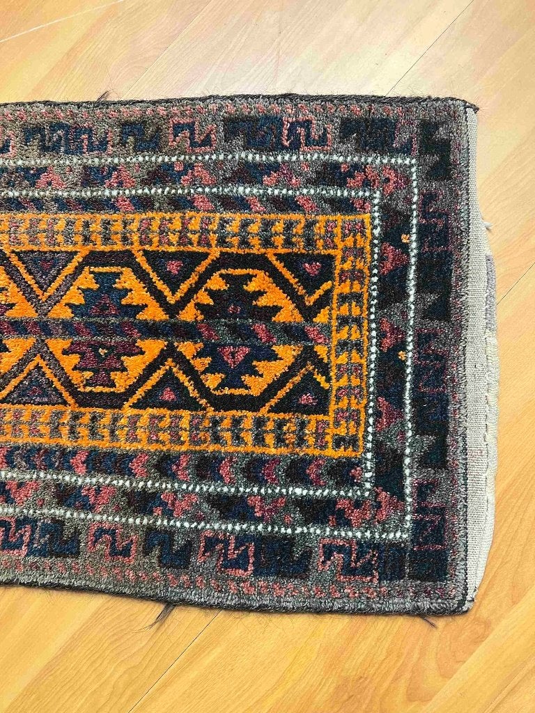 Vintage handgeknoopt Turks tapijt 87/43 cm, Huis en Inrichting, Stoffering | Tapijten en Kleden, Minder dan 50 cm, Gebruikt, 50 tot 100 cm