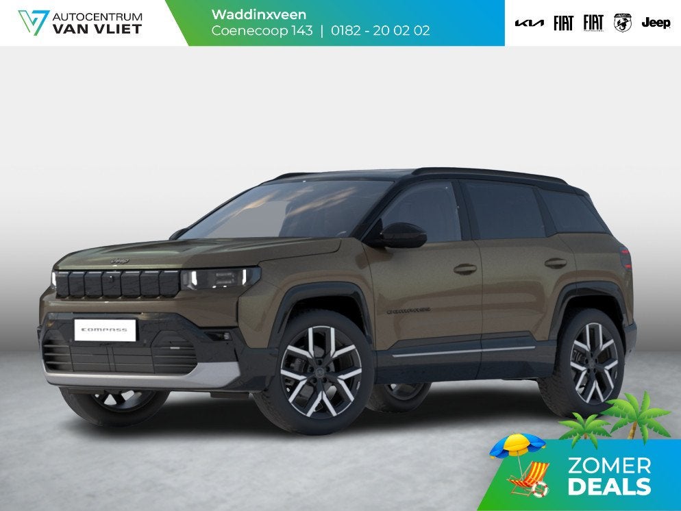 Jeep Compass First Edition 74 kWh | Direct leverbaar !, 12 maanden, 213 pk, 31 min, Grijs