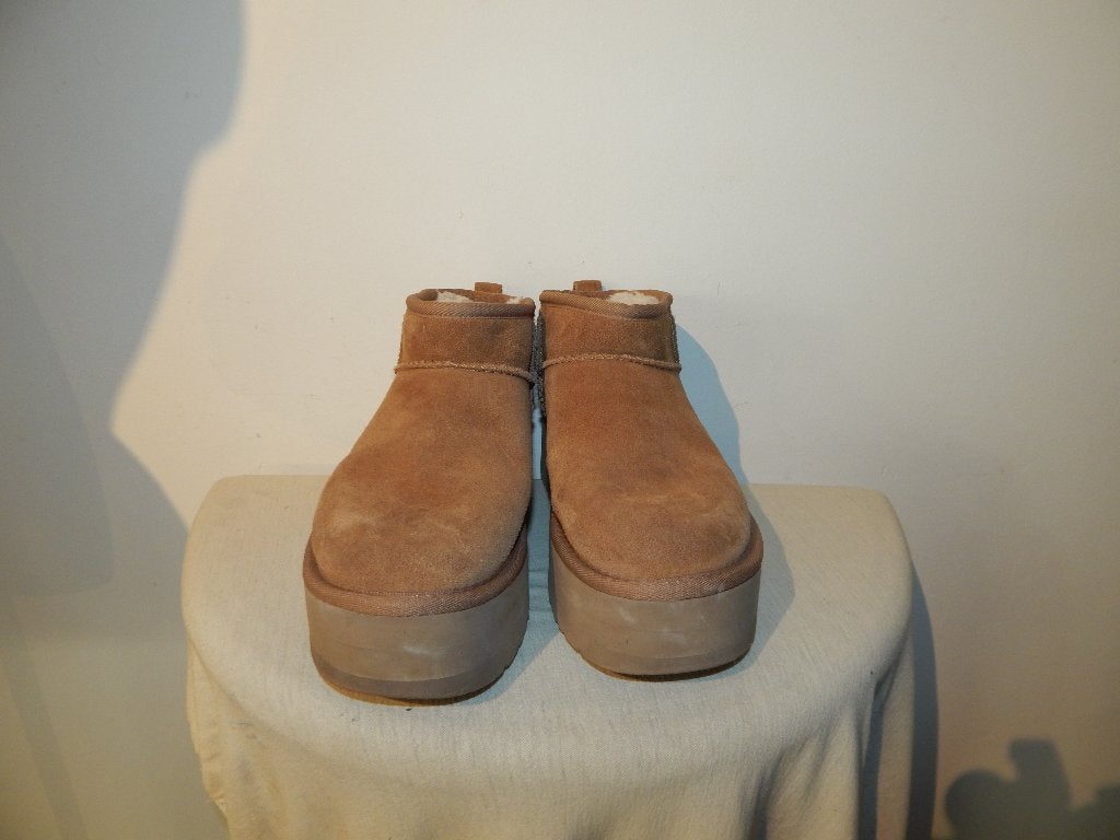Ugg enkel laarzen plateau zool cognac bruin tint 39, UGG, Bruin, Verzenden, Lage of Enkellaarzen