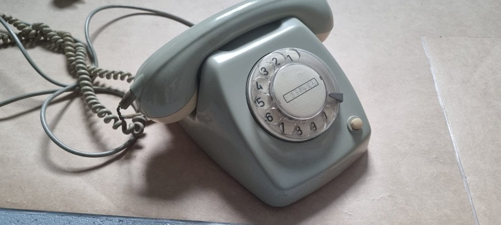 Vintage PTT draaischijf telefoon T65, Ophalen of Verzenden, Gebruikt, Met draaischijf