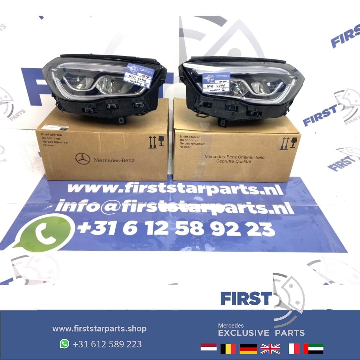 H247 GLA 2021 KOPLAMP SET LINKS + RECHTS origineel Mercedes, Auto-onderdelen, Gebruikt, -, Ophalen of Verzenden, -