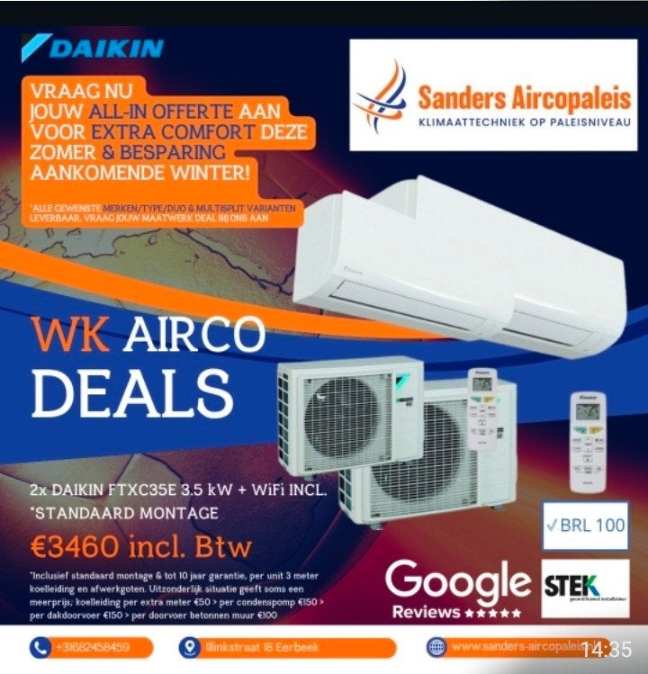 Airco systemen Daikin Mitsubishi LG montage binnen 2 weken!