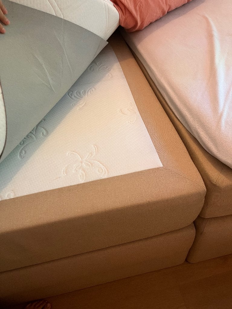 Boxspring Swiss sense, Ophalen, Gebruikt, Beige, Boxspring zandkleurig