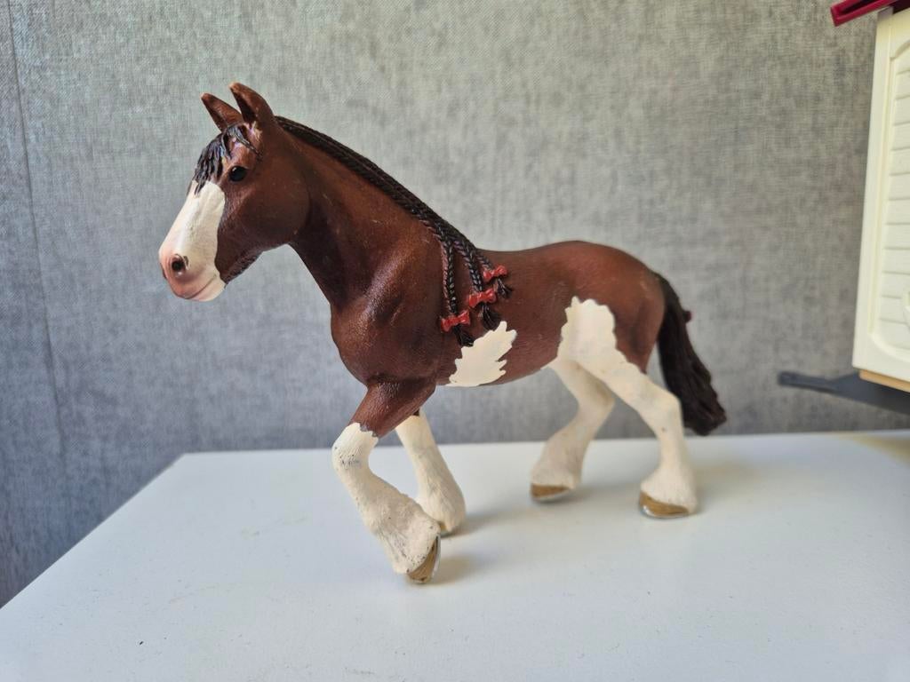 Schleich paarden clydesdale merrie, Ophalen of Verzenden, Zo goed als nieuw, Paard, Beeldje of Figuurtje