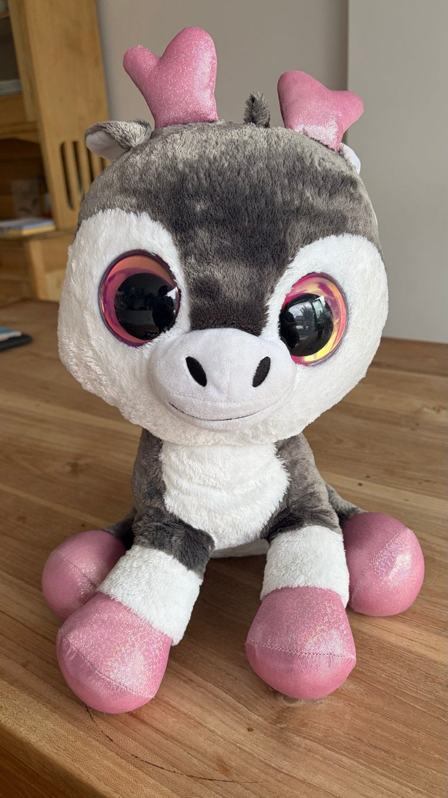 Lumo Stars knuffel hertje met grote ogen, Overige merken, Overige karakters, Overige typen, Grijs
