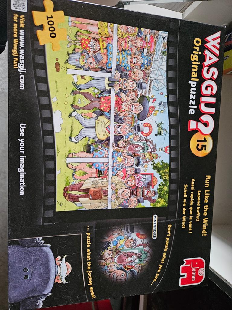 Wasgij Original 15 'Run Like the Wind!' 1000 st., Ophalen of Verzenden, 500 t/m 1500 stukjes, Zo goed als nieuw, Legpuzzel