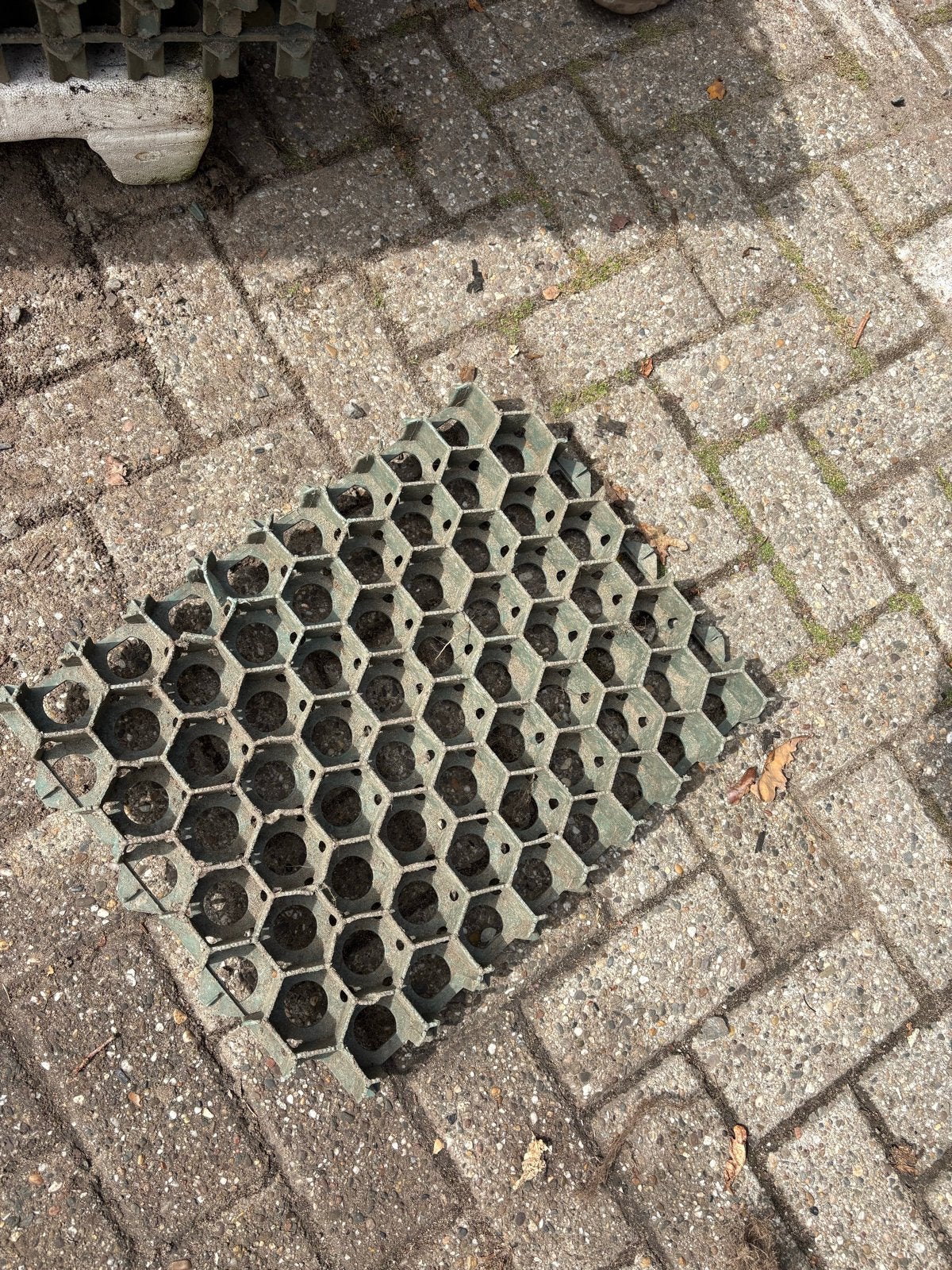 Grindmatten Ritter Dal HD-PE zwaarverkeer  - 176 stuks 35m2, Ophalen, Gebruikt, Groen, Grind