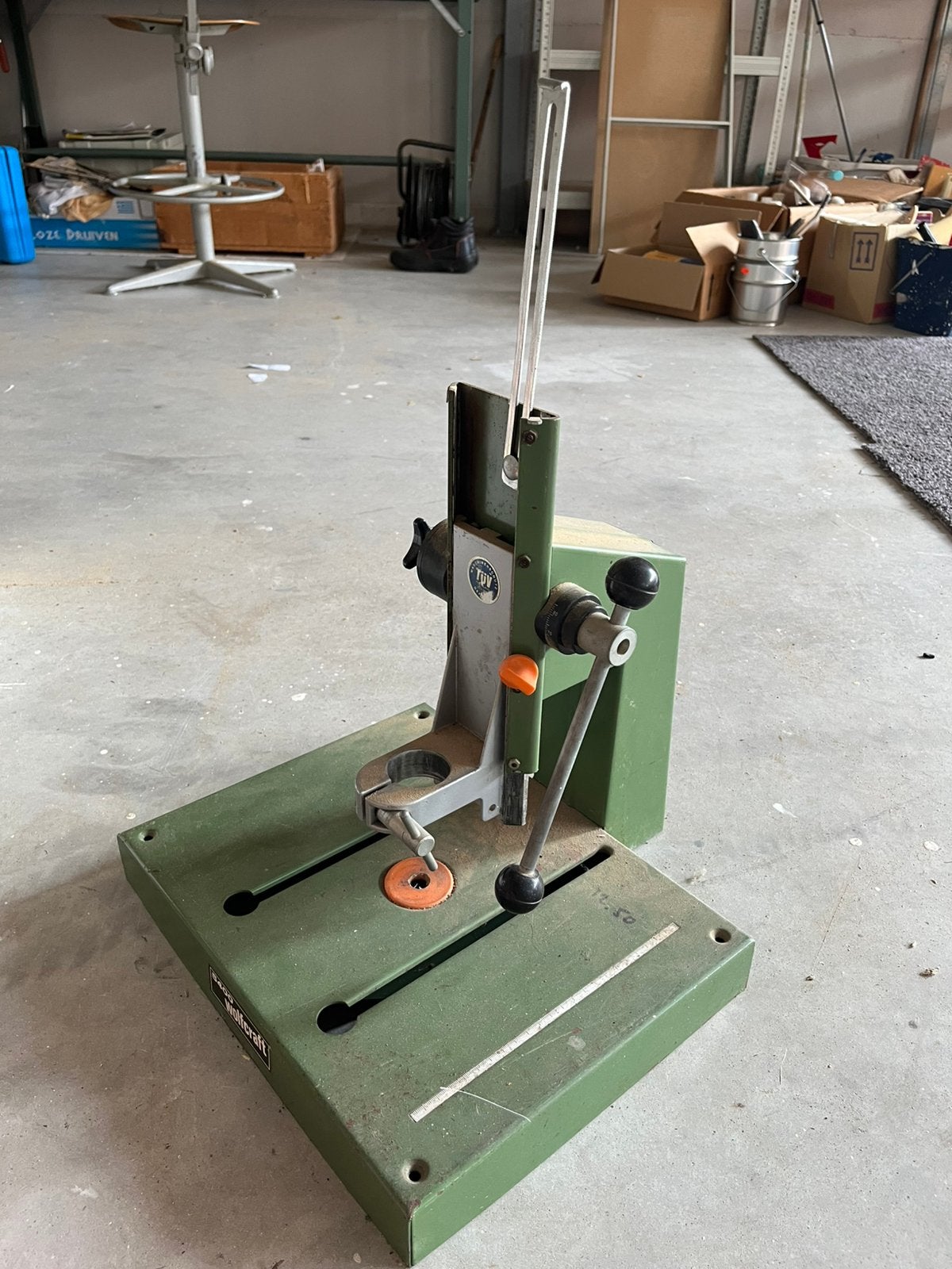 Wolfcraft 5400 boorstandaard, Ophalen, Gebruikt