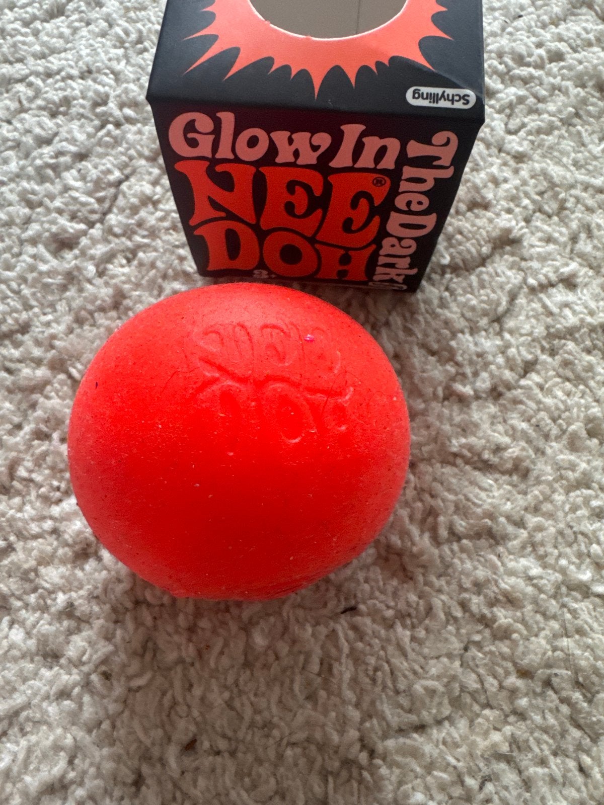 Glow in the Dark NeeDoh Stressbal - Oranje, Ophalen, Zo goed als nieuw