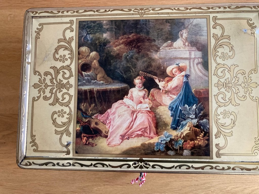 Vintage Snoepblik Toffees Labfiilf Confiserie Lokeren 1910, Ophalen of Verzenden, Gebruikt, Overige, Overige merken