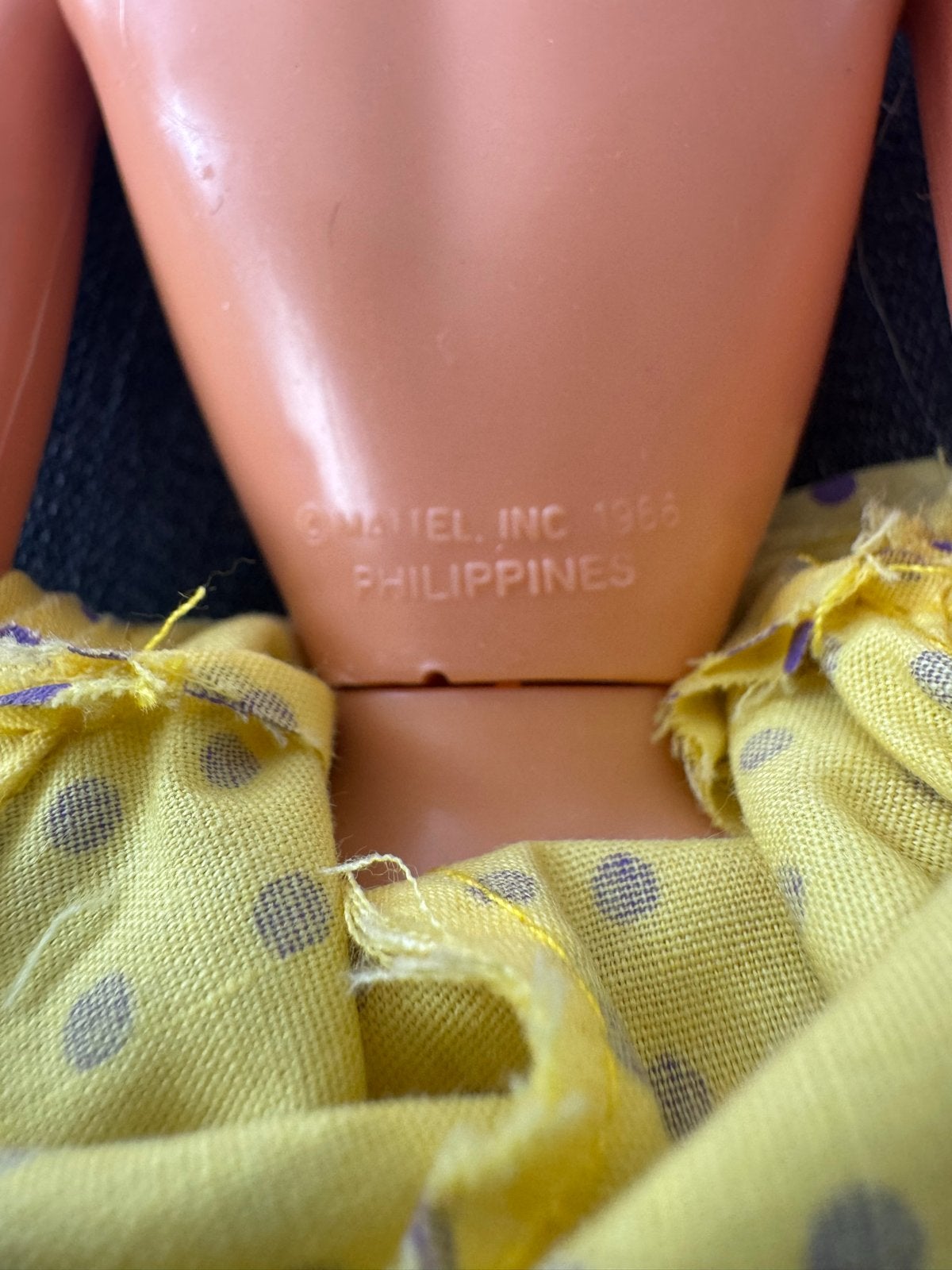 Vintage Barbie pop 1966 Mattel Philippines, Ophalen of Verzenden, Gebruikt, Barbie
