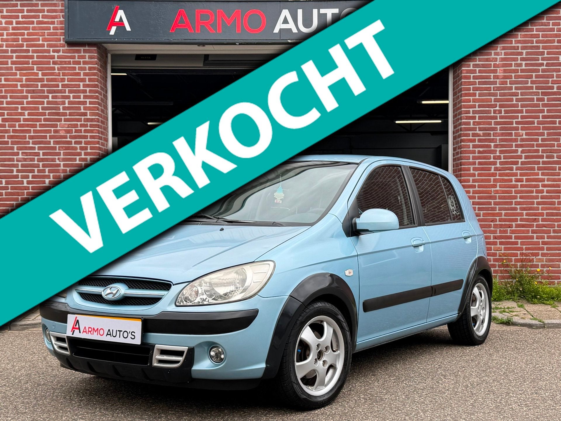 Hyundai Getz 1.4i Dynamic Sport | Airco | Cruise | Rijklaar, Voorwielaandrijving, 450 kg, 4 cilinders, Blauw